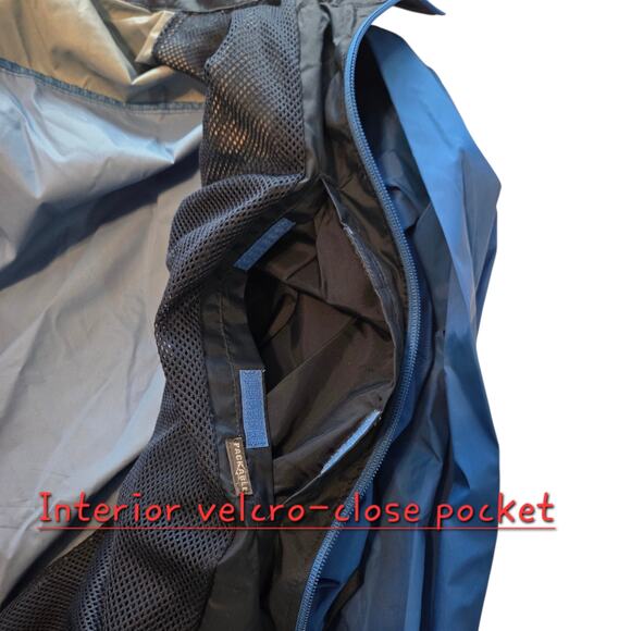 Columbia Windbreaker Jacket Men's XL Royal Blue Hidden hood, packable - Picture 5 of 11